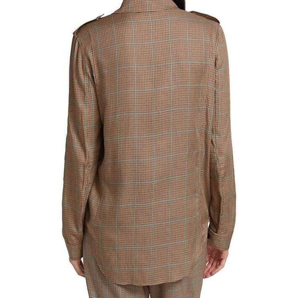 Rag & bone NWT Women's Tan Multi Field Plaid Shirt Size S - Picture 2 of 9